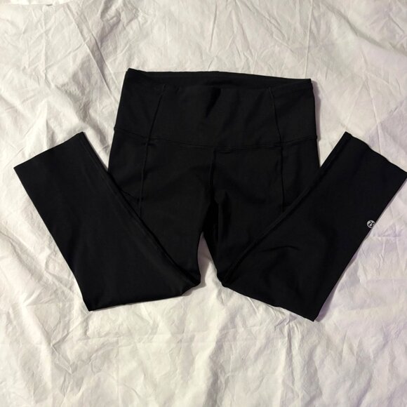 EXCELLENT Lululemon Fast & Free Crop II Nulux 19" Running Leggings Black Size 6 - Picture 10 of 10